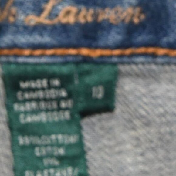 Lauren Ralph Lauren Jeans Co. Vintage Blue Denim Jeans 10 Classic Fit Cropped - Picture 8 of 8